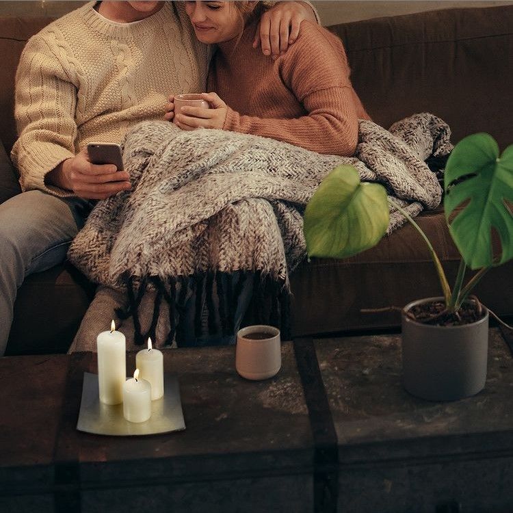 Set of Pillar Candles  50mm (11/16/22/33H) (4 pieces) - Red