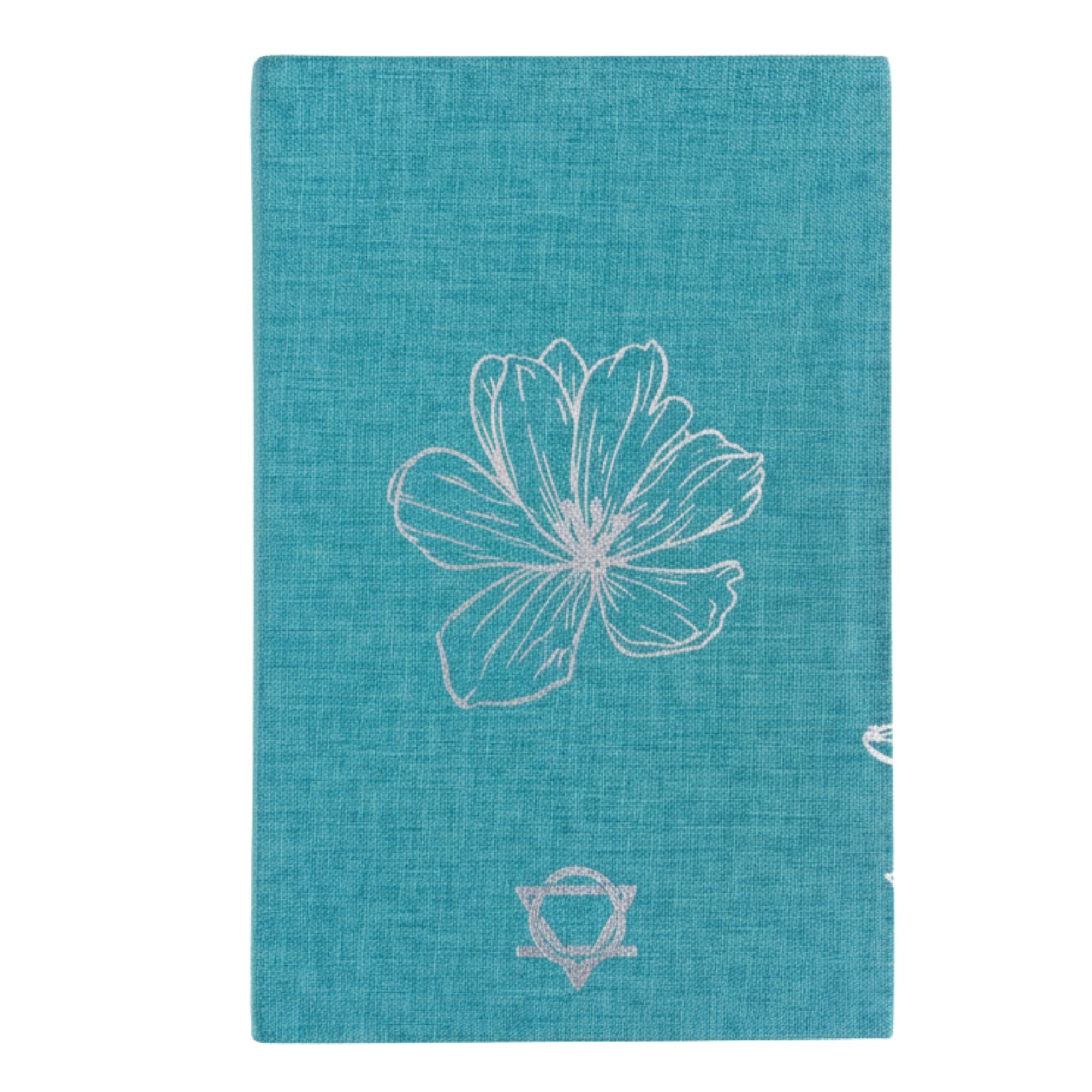 Blue Gratitude Journal with Silver Lining - 120 pages - I am Thankful For