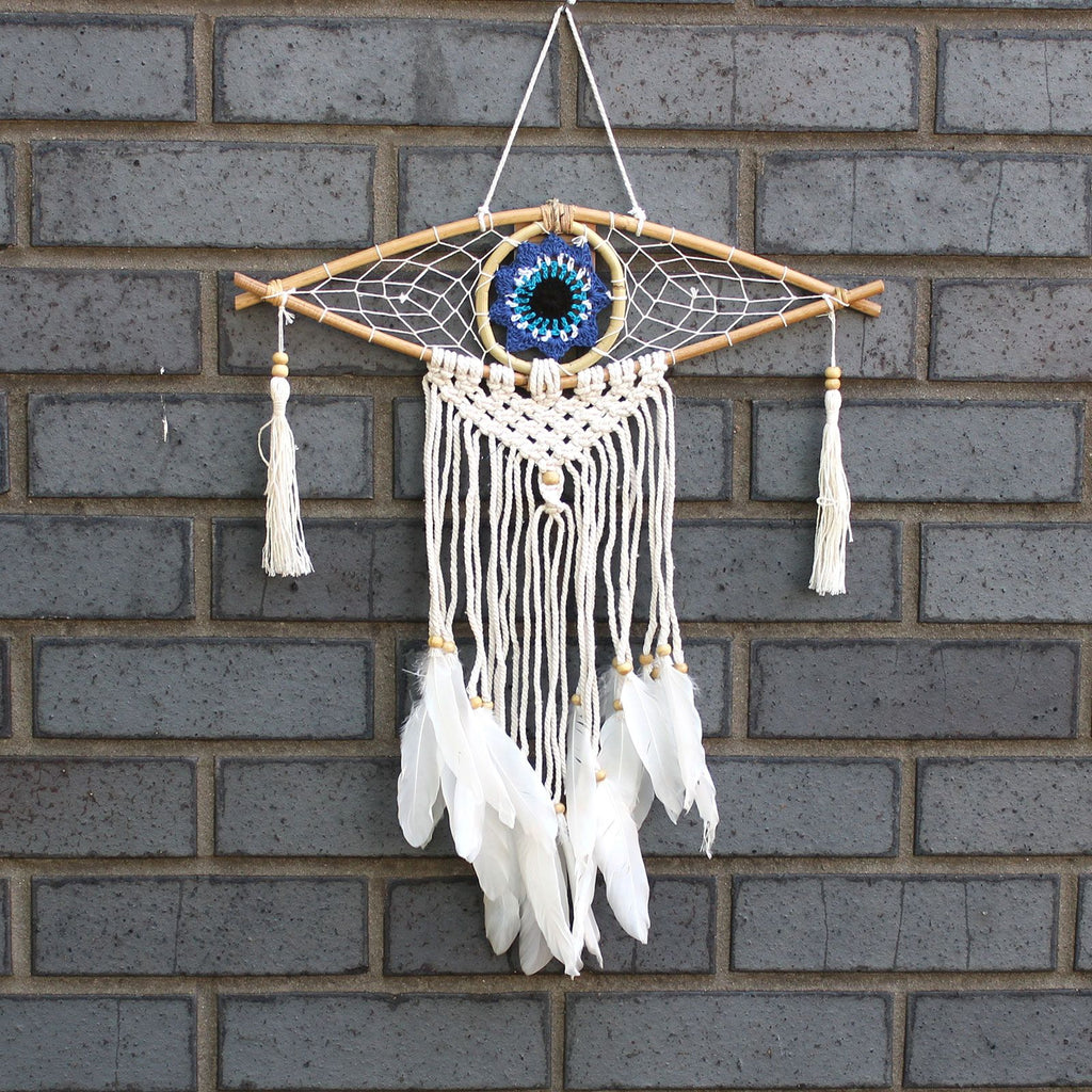 Protection Dream Cather - Sm Macrame Eye Assorted Colours