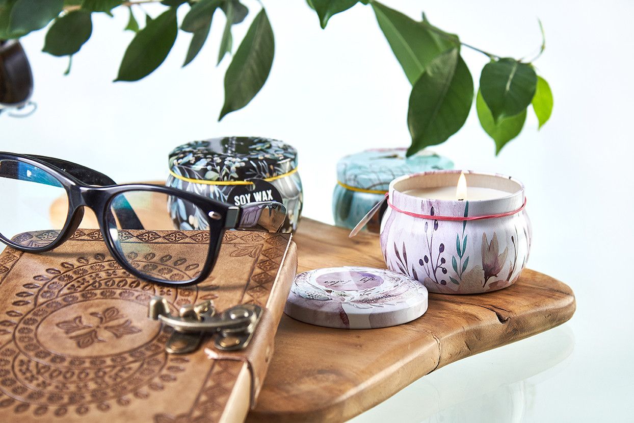Art Tin Candle - Romantic Garden