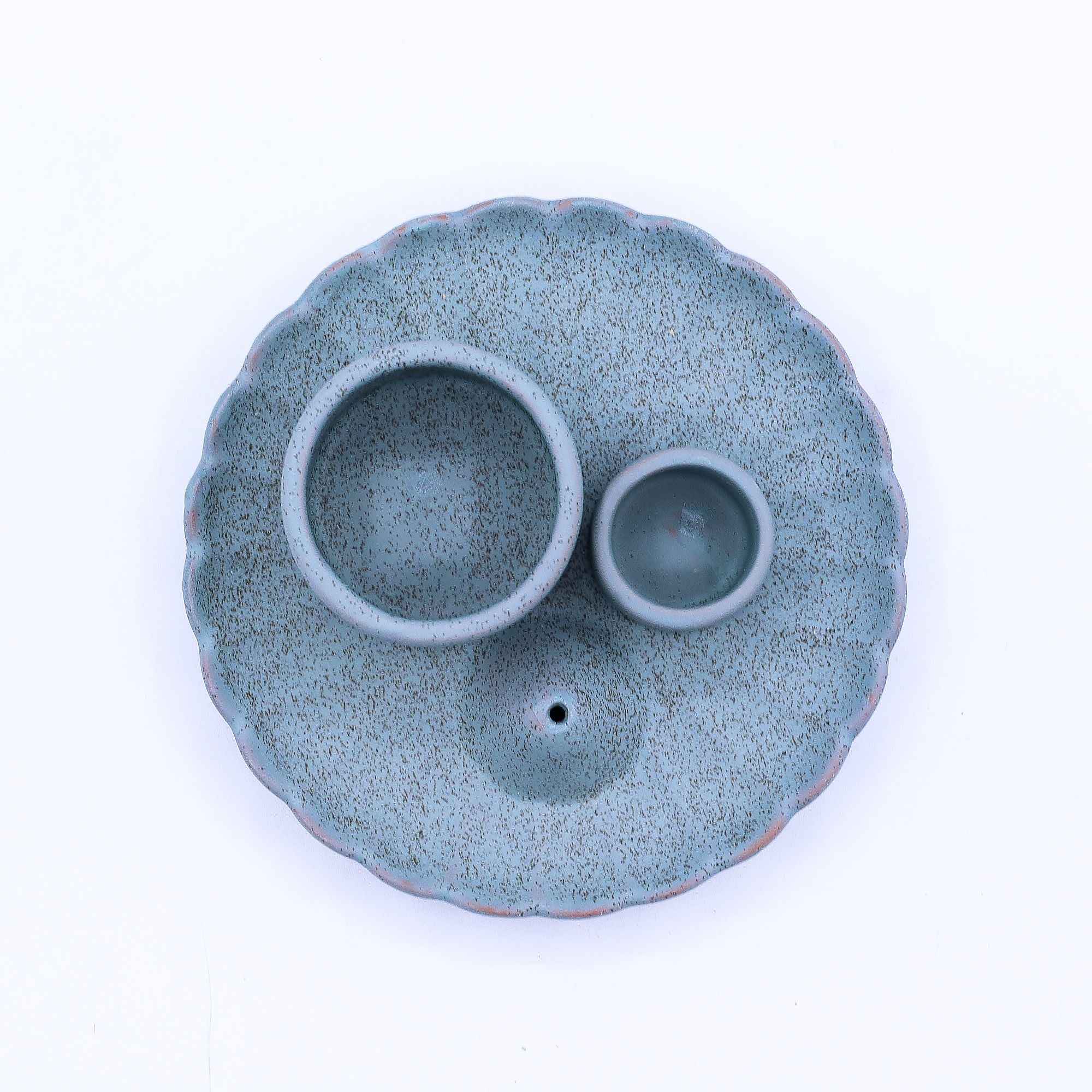 Palo Santo Stick & Smudge Holder - Lotus Flower - Blue