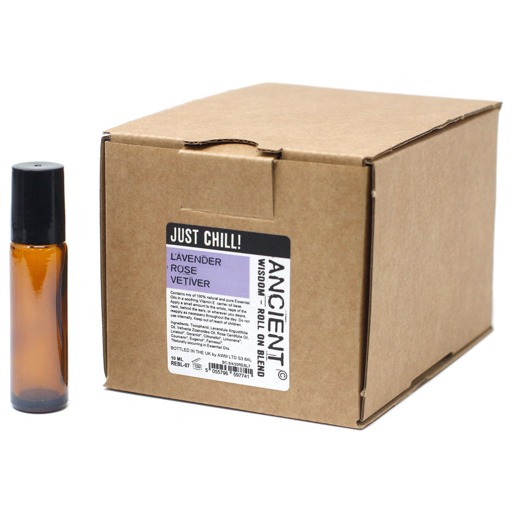 30x Roll On Essential Oil Blend  - Just Chill - UNLABELLED