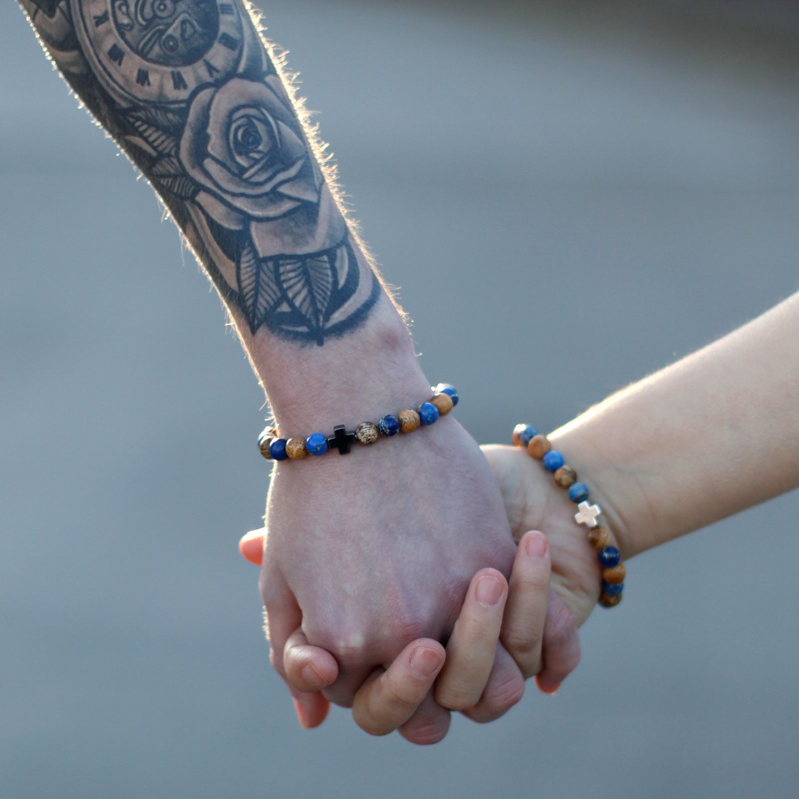 Set of 2 Gemstones Friendship Bracelets - Loyalty - Amazonite & Yellow Jasper