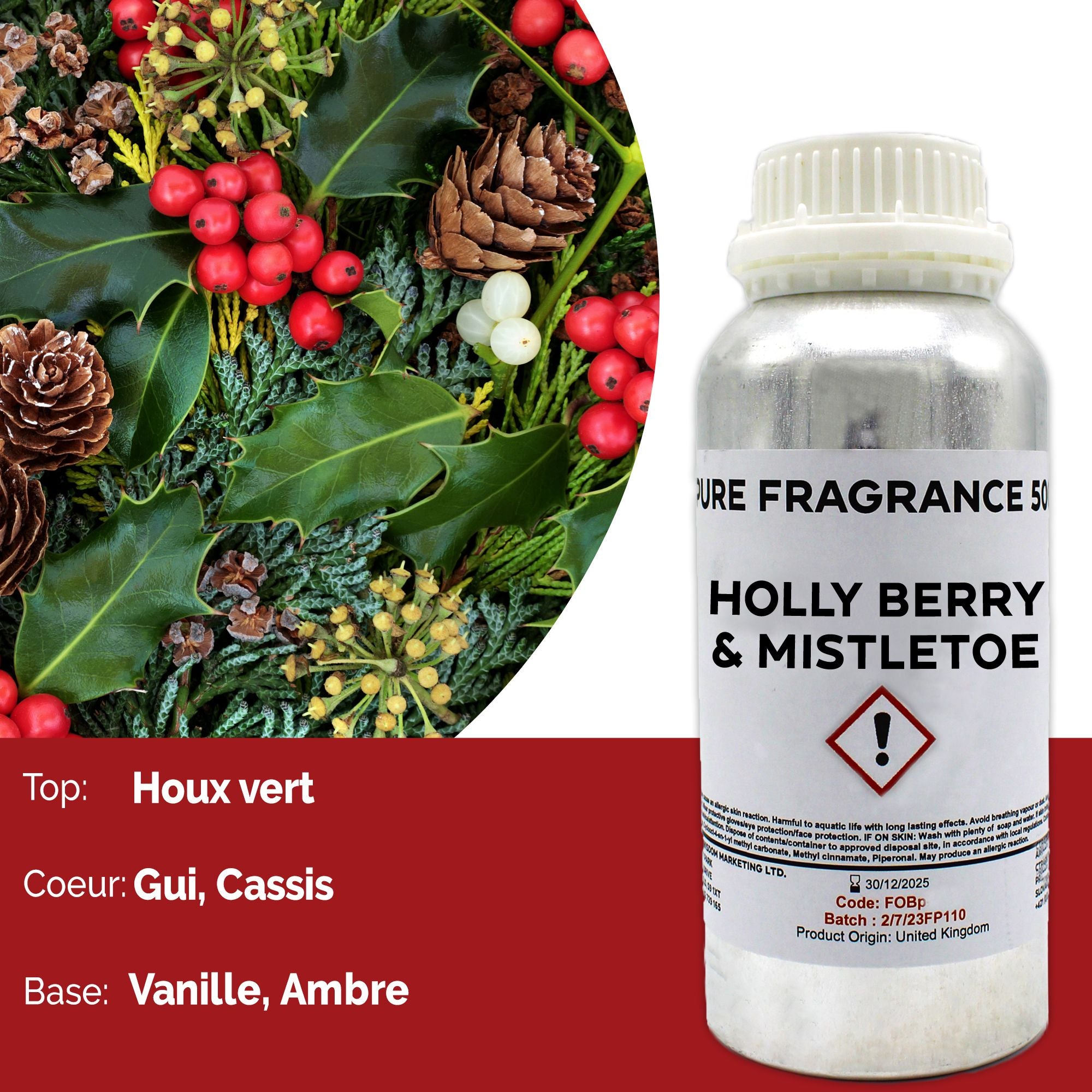 Holly Berry & Mistletoe Pure Fragrance Oil - 500ml