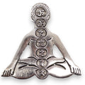 Polished Aluminum Seven Chakra Yoga Incense Holder 12x12cm