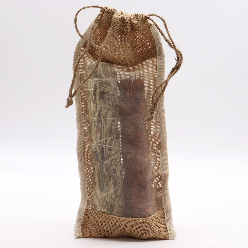Long Washed Jute Pouch - 35x15cm