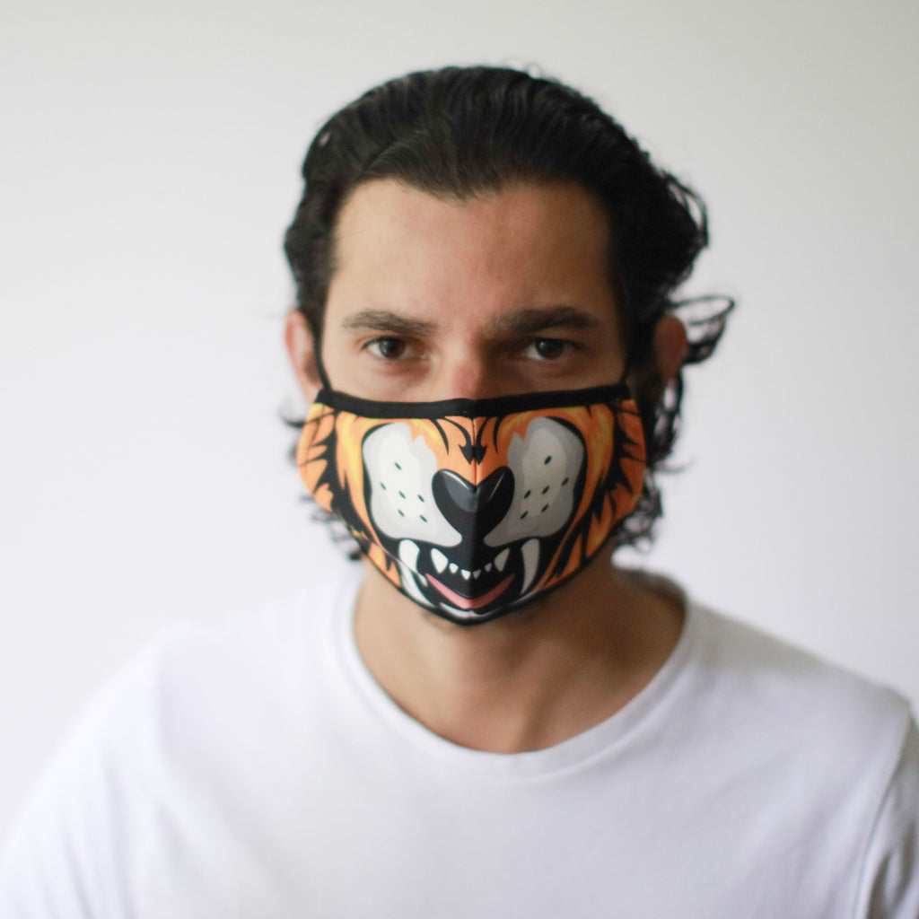 Reusable Fashion Face Covering - Tiger (Adult)