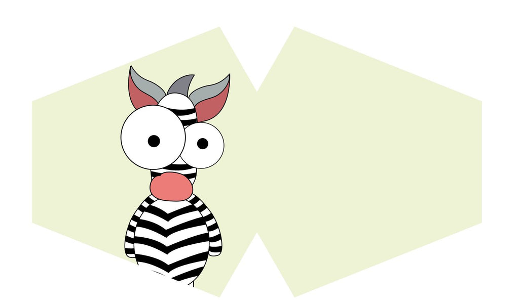 Reusable Fashion Face Covering - Crazy Zebra (Children)