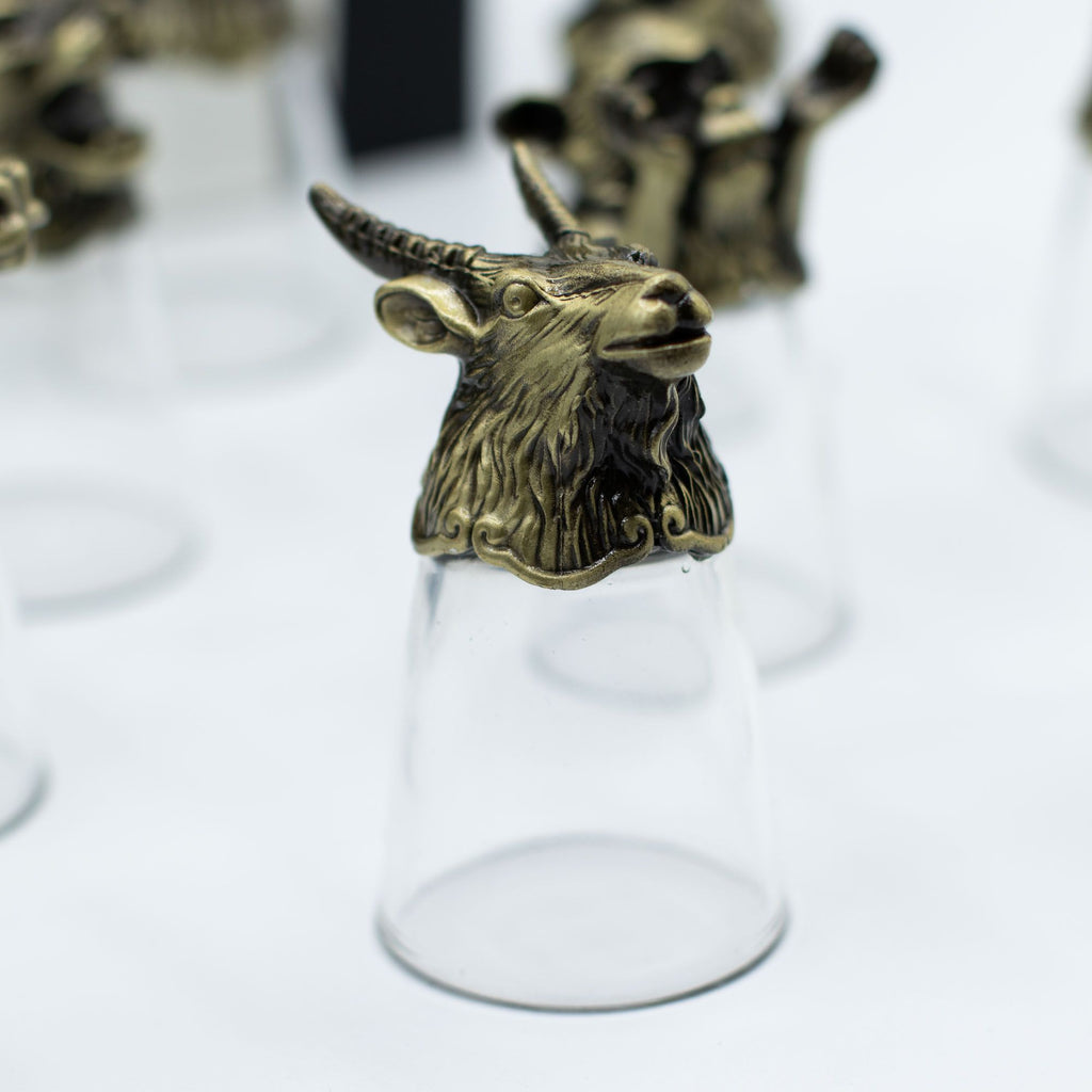 Bottom Up Shot Glasses (25ml) - Forest & Mystical Creatures - Antique Bronze