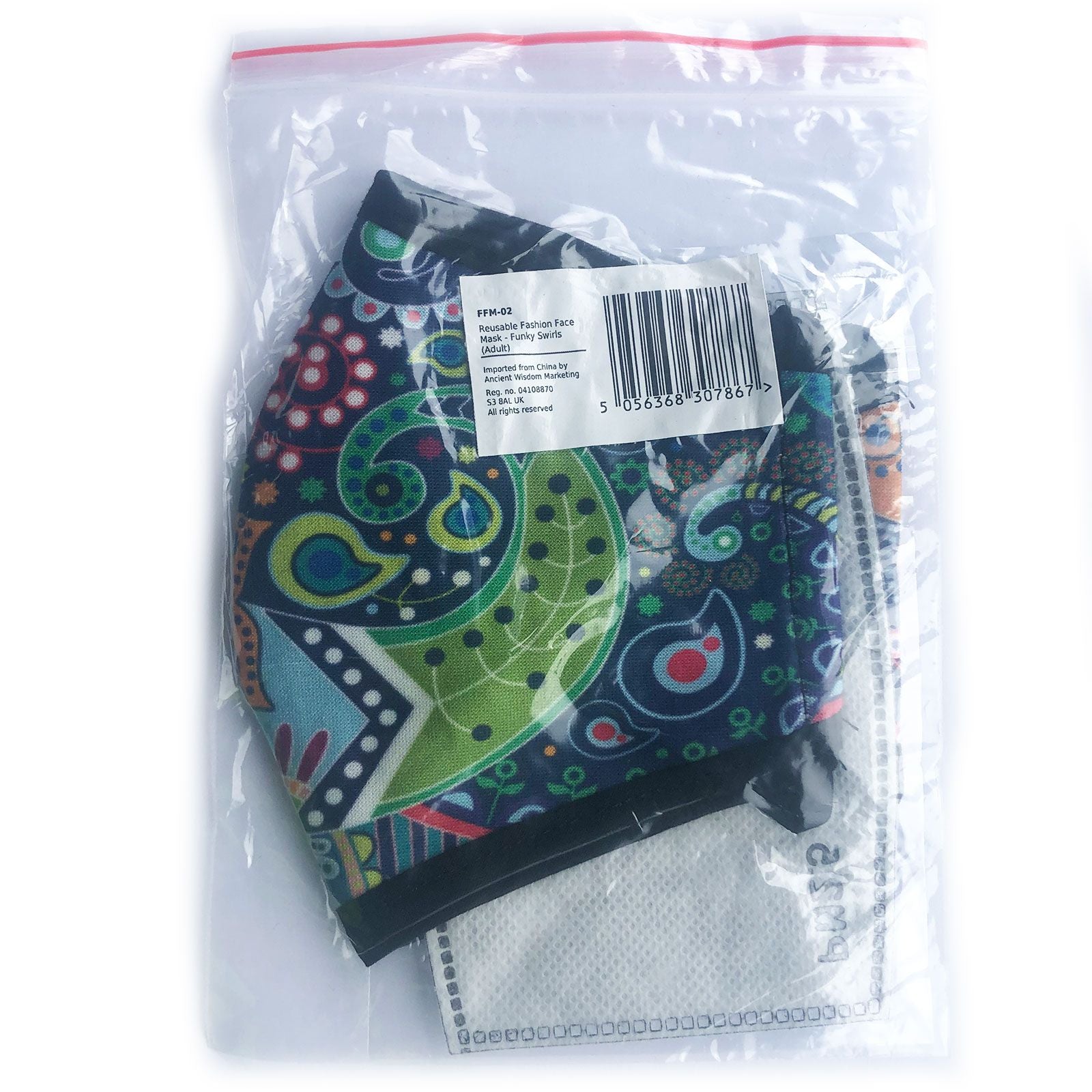 Reusable Fashion Face Covering - Golden Leaves (Adult)