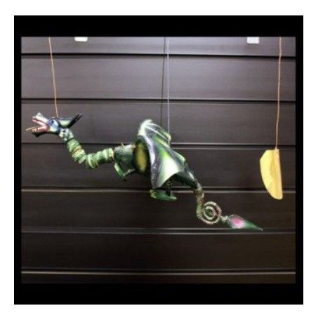 Lrg Green Coconut Dragon Mobile 46cm