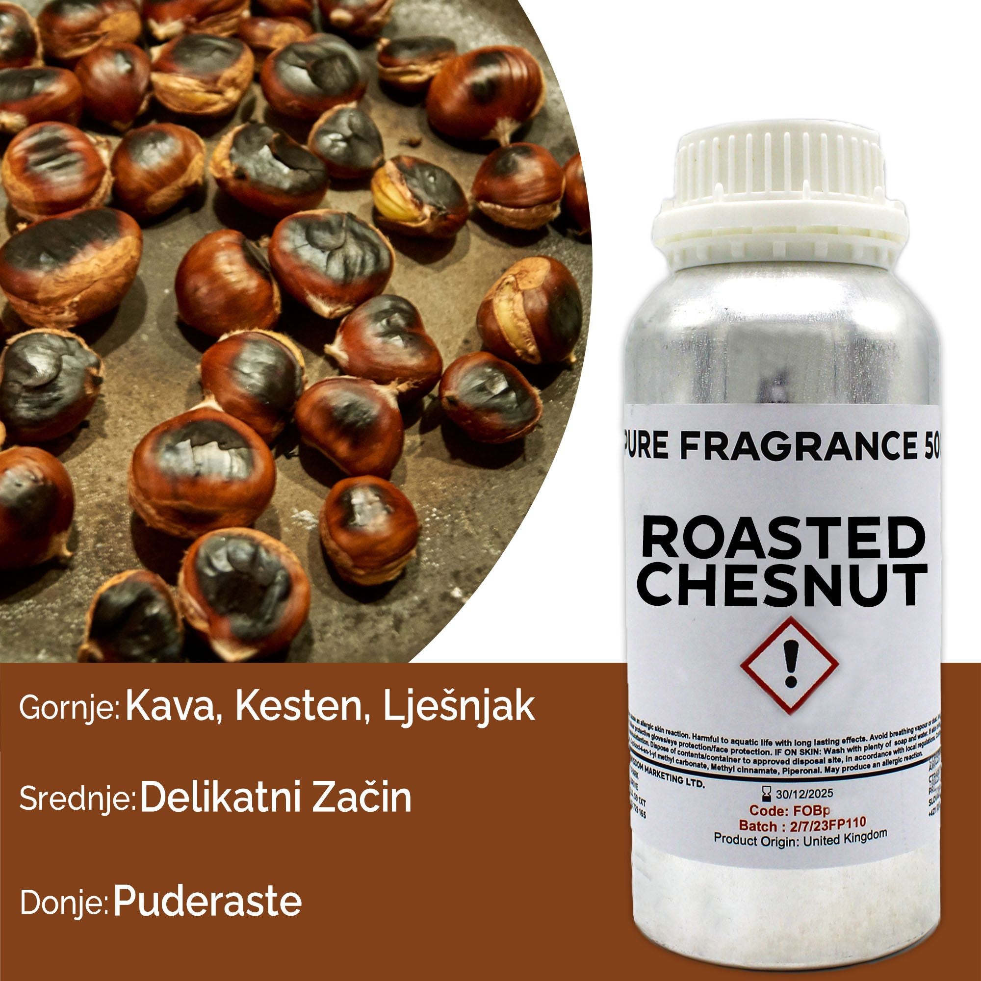 Roasted Chestnut Pure Fragrance Oil - 500ml