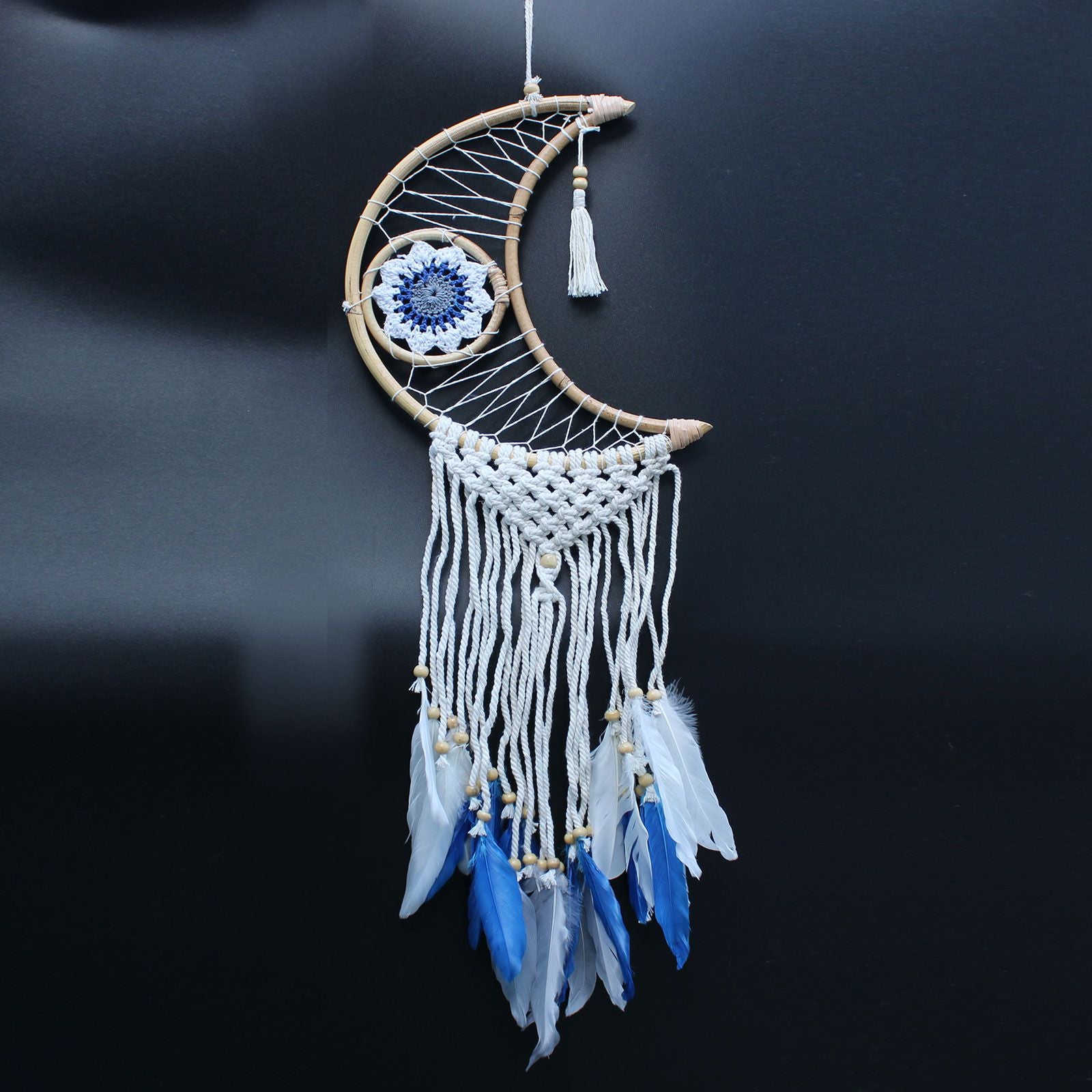 Protection Dream Cather - Macrame Moon Assorted Colours