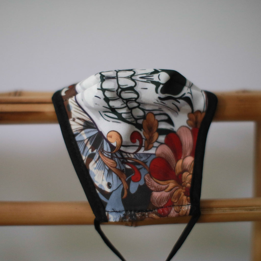 Reusable Fashion Face Covering - Colourful Calavera (Children)