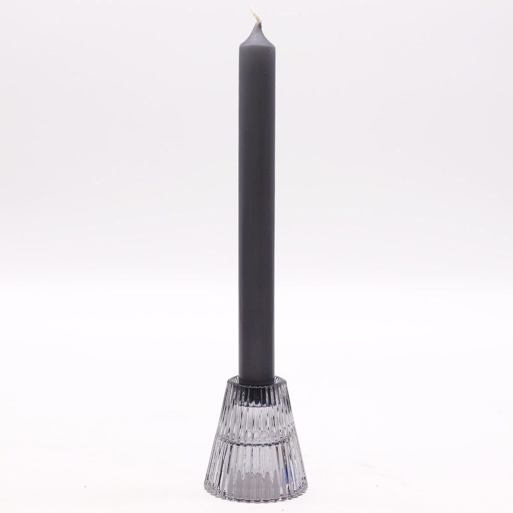 Set of 2  Flip Dinner Candle / Tealight Holder - Midnight Grey