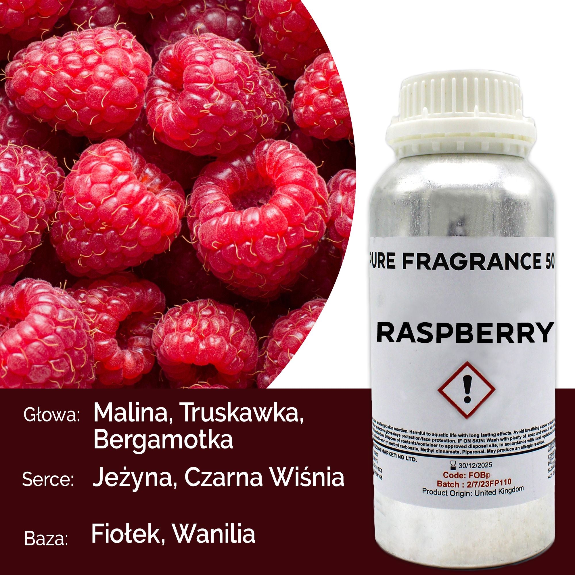 Raspberry Pure Fragrance Oil - 500ml