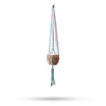Macrame Pot Holder Classic - Pastal Tones Terrace Med Pot