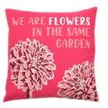 Printed Cotton Cushion Cover - We are Flowers - Natural