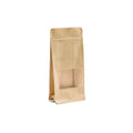10x Squat Kraft Window Bags 10x20cm