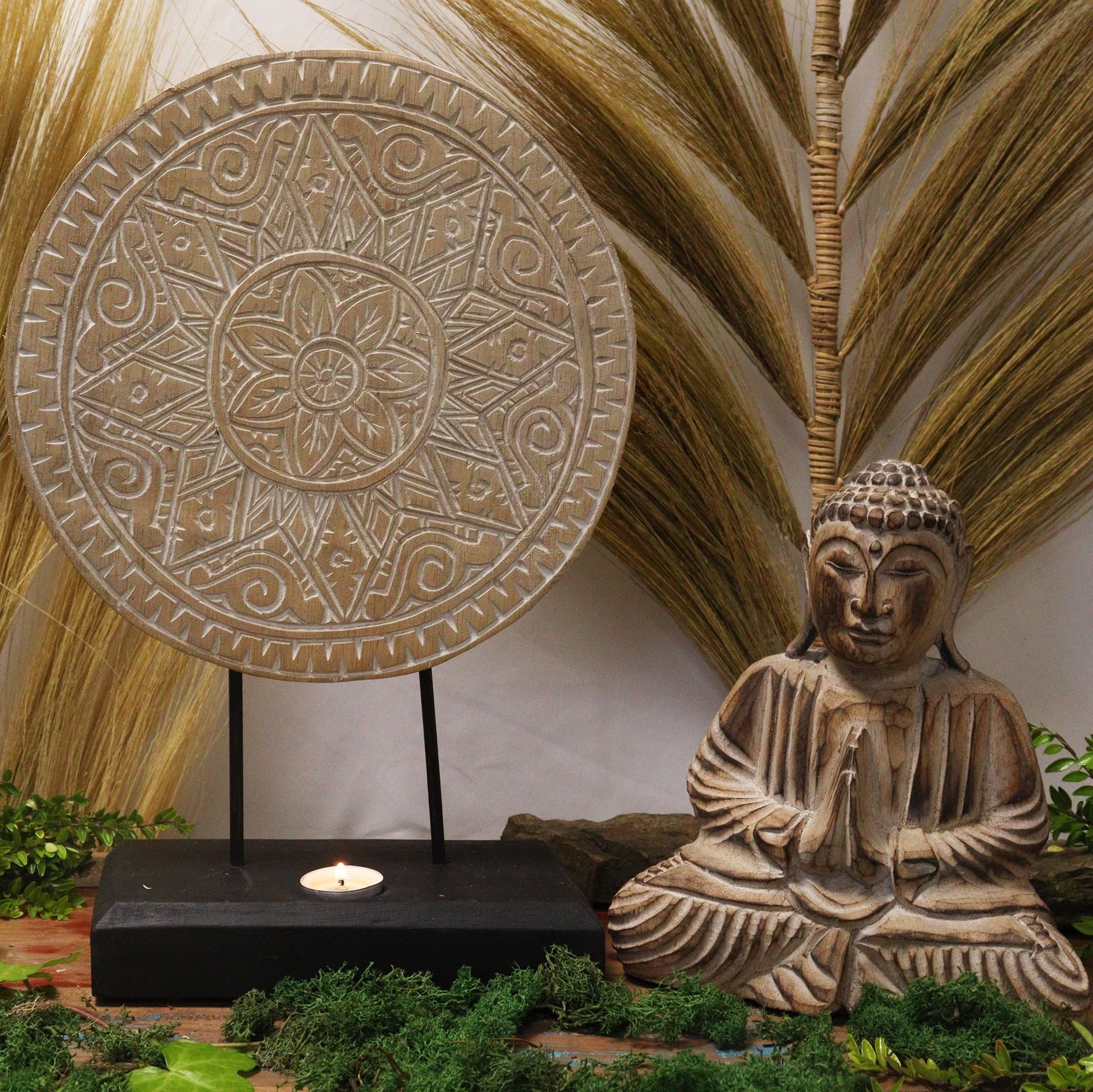 Buddha Feng Shui Set - Classic Mandala - Natural (2 Designs)
