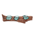 Molton Glass Flat Triple Candle Holder on Wood