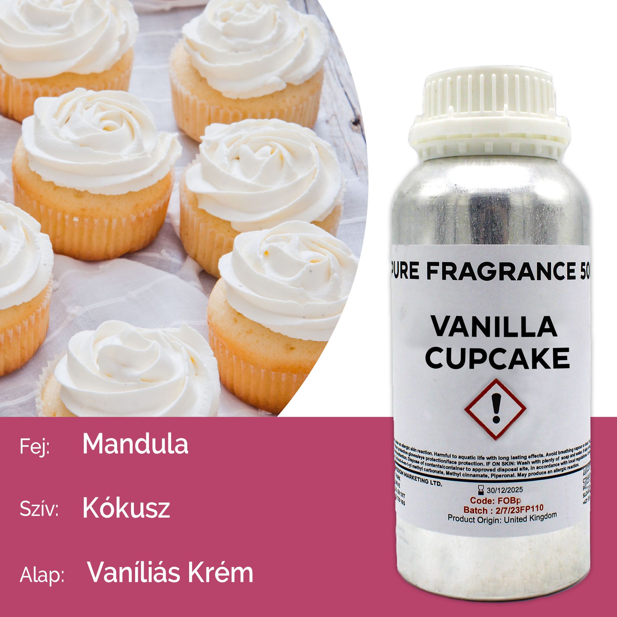 Vanilla Cupcake Pure Fragrance Oil - 500ml
