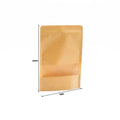 10x Kraft Window Bag 16 x24 cm