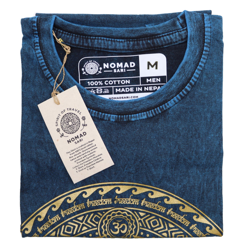 Medium Stone Washed Teashirt - Chakra - Blue