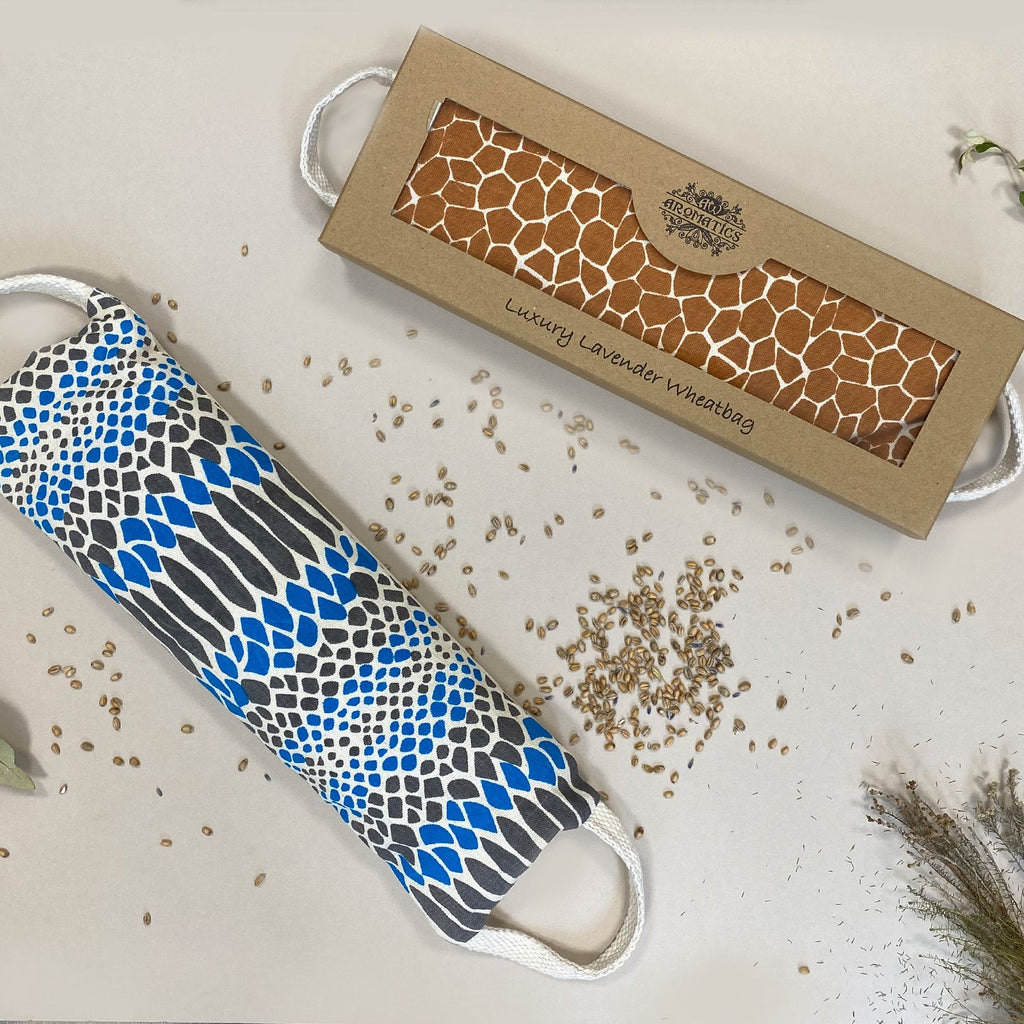 Luxury Lavender  Wheat Bag in Gift Box  - Blue Viper