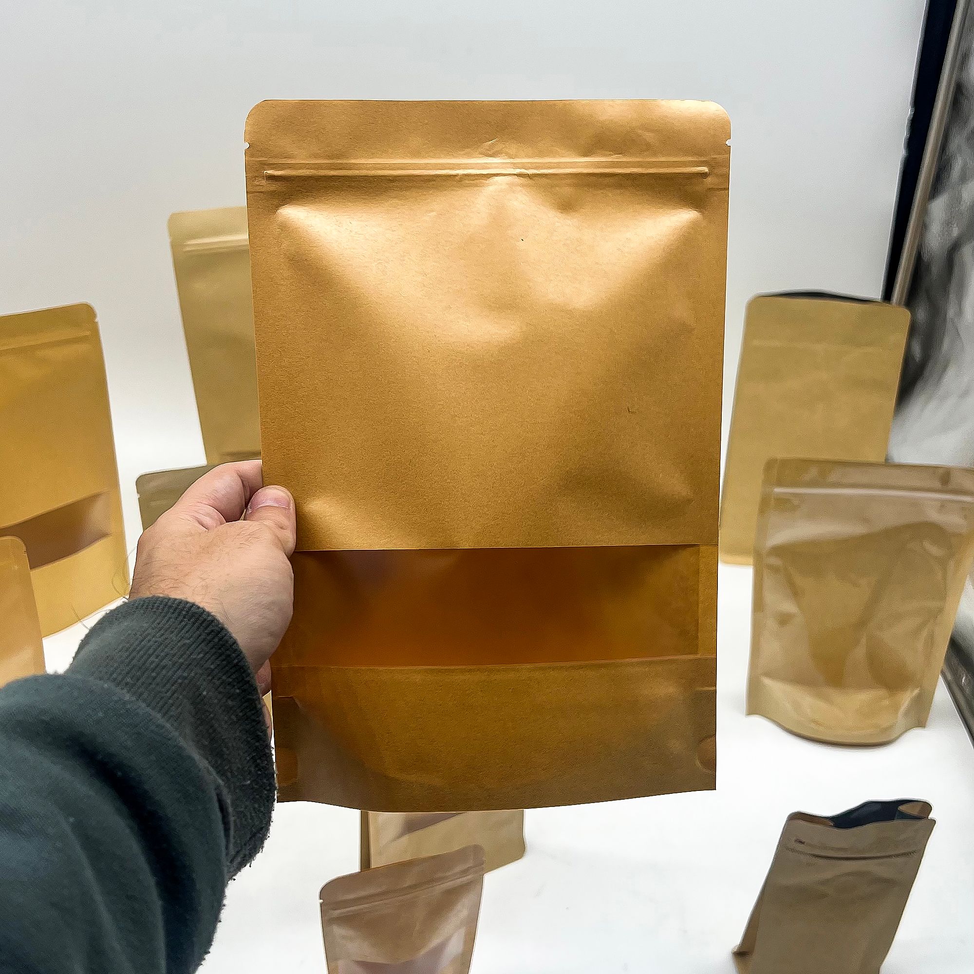 10x Kraft Window Bag 16 x24 cm