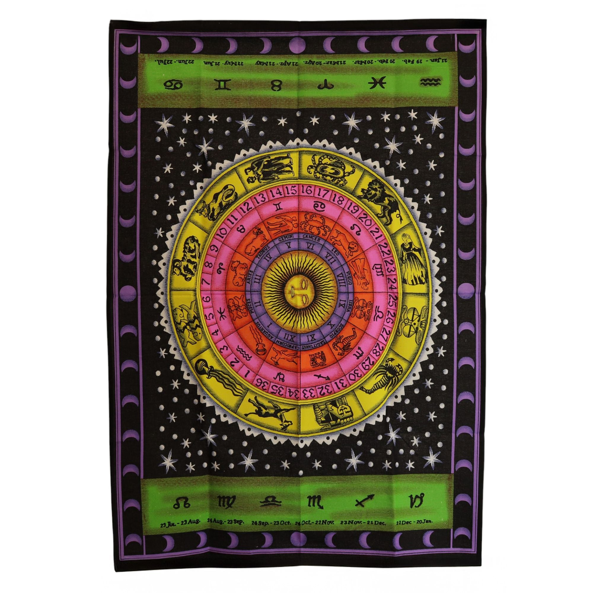 Cotton Wall Art (70x110cm) - Zodiac Colourful