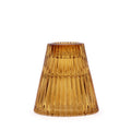 Set of 2  Flip Dinner Candle / Tealight Holder - Antique Amber