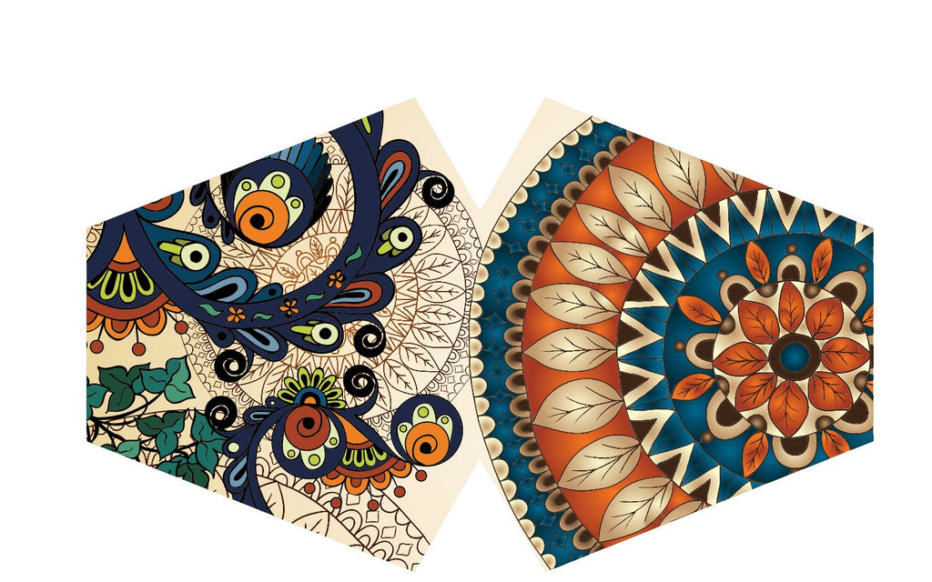 Reusable Fashion Face Covering - Golden Leaves (Adult)