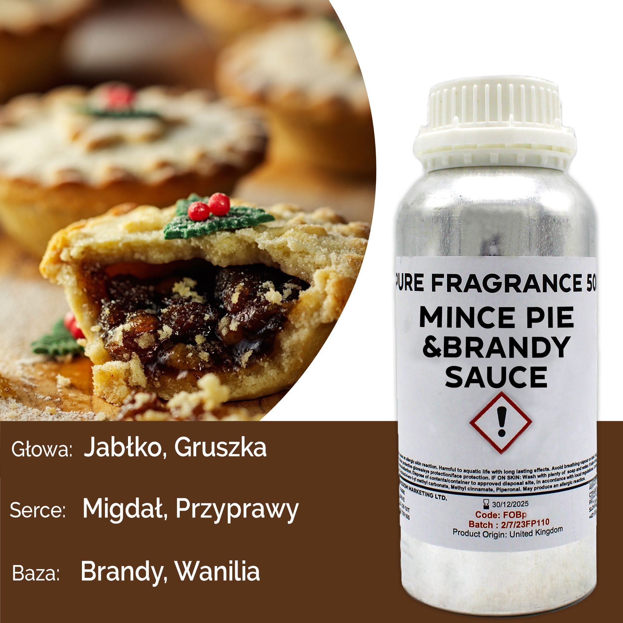 Mince Pie And Brandy Sauce Pure Fragrance Oil - 500ml