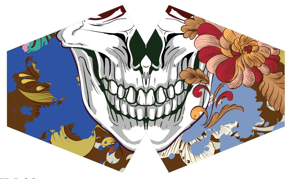 Reusable Fashion Face Covering - Colourful Calavera (Children)