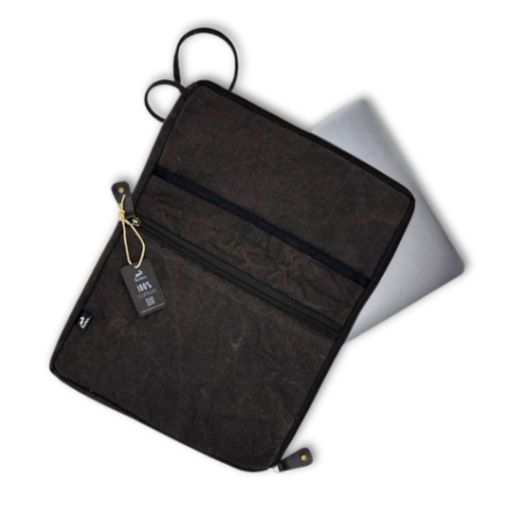 Stonewash  Large Laptop Pouch - Charcoal - 30x40cm