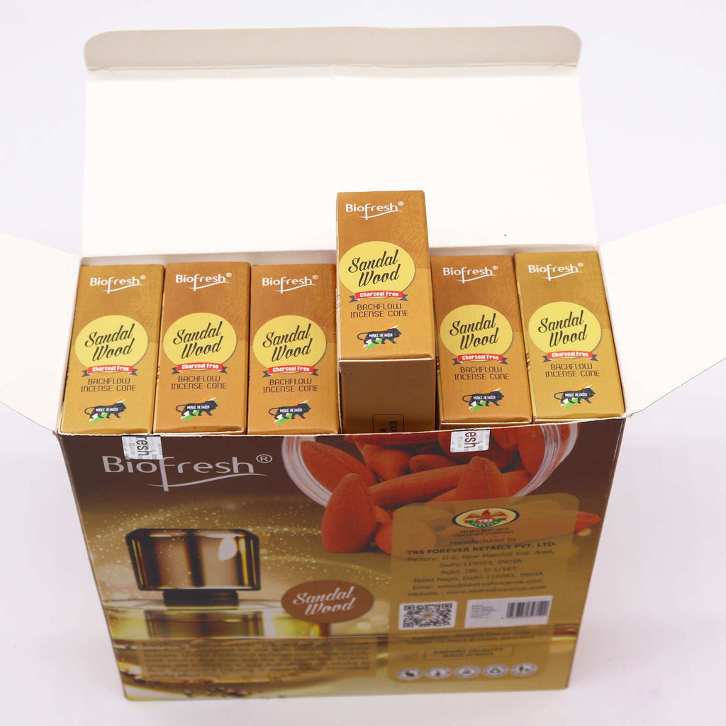 Biofresh Backflow Incense Cones (40 cones) - Sandalwood
