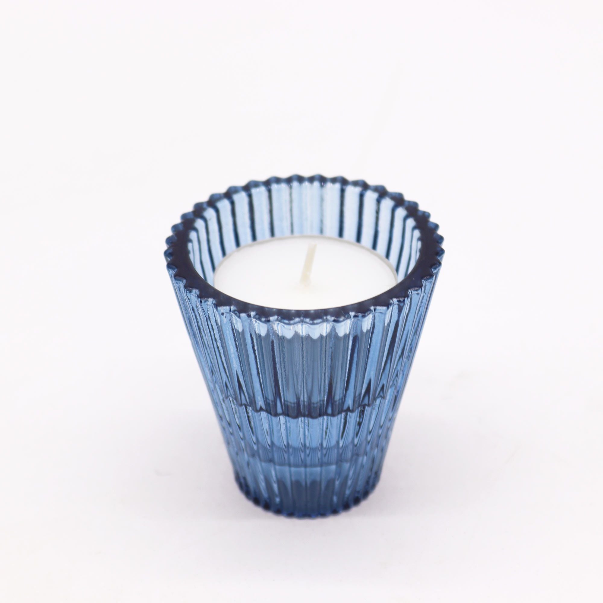 Set of 2  Flip Dinner Candle / Tealight Holder - Royal Blue