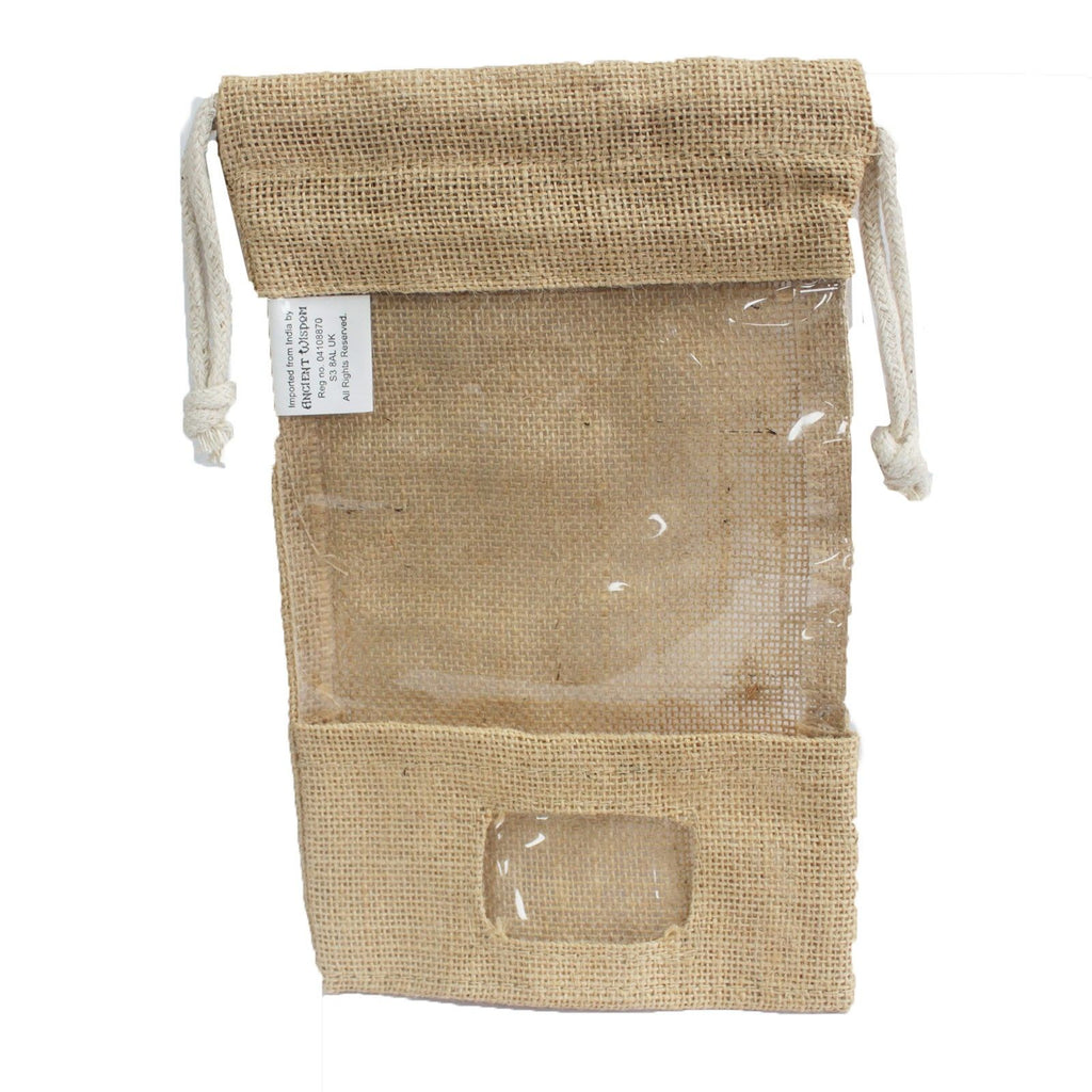 Jute Window Bag 25x16cm & pocket 
