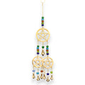 Indian Chimes - Brass Tri-Pentagram  - 7 Bells - 9.5x32cm