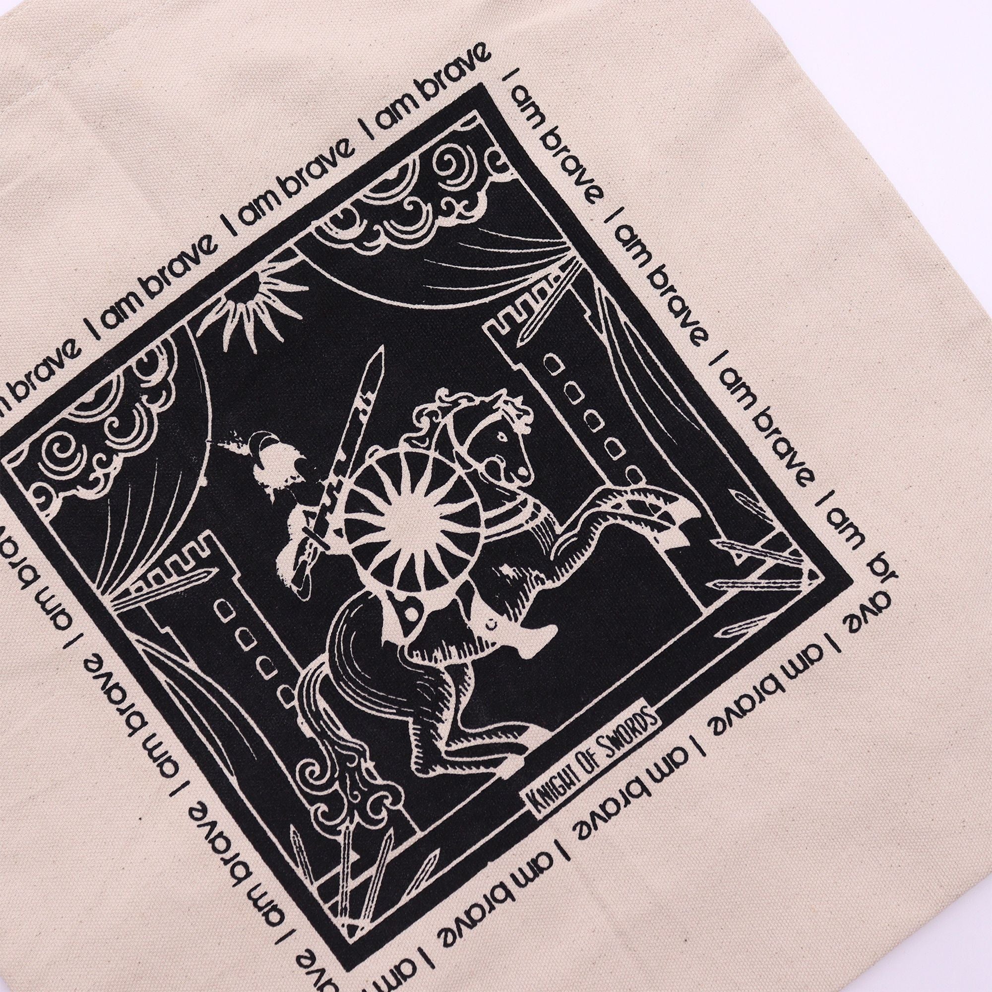 Hop Hare Tote Bag - I am Brave - 10oz Cotton canvas