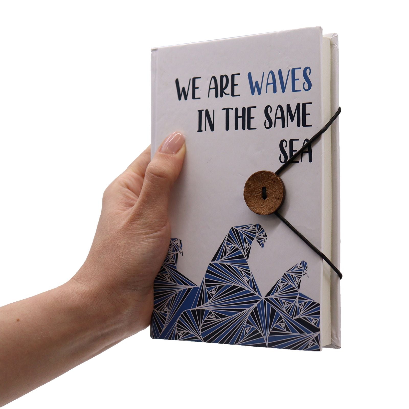 Small Notebook with strap - Waves in the same sea