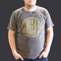 XLarge Stone Washed Teashirt - Mandala - Dark Grey