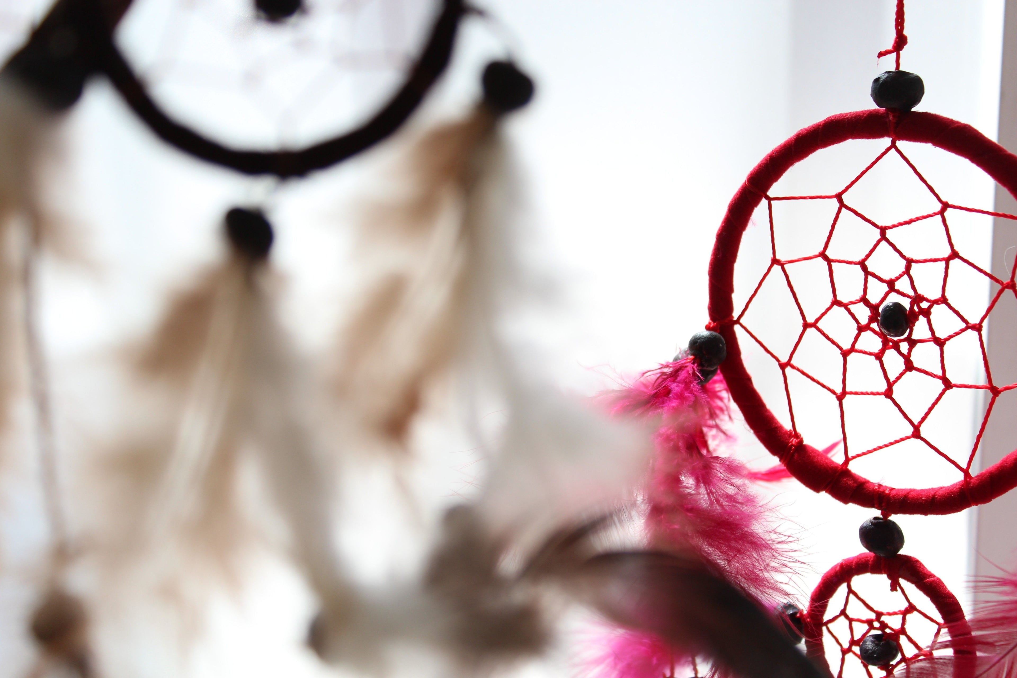 Bali Dreamcatcher - Small Round - Cream/Coffee/Choc