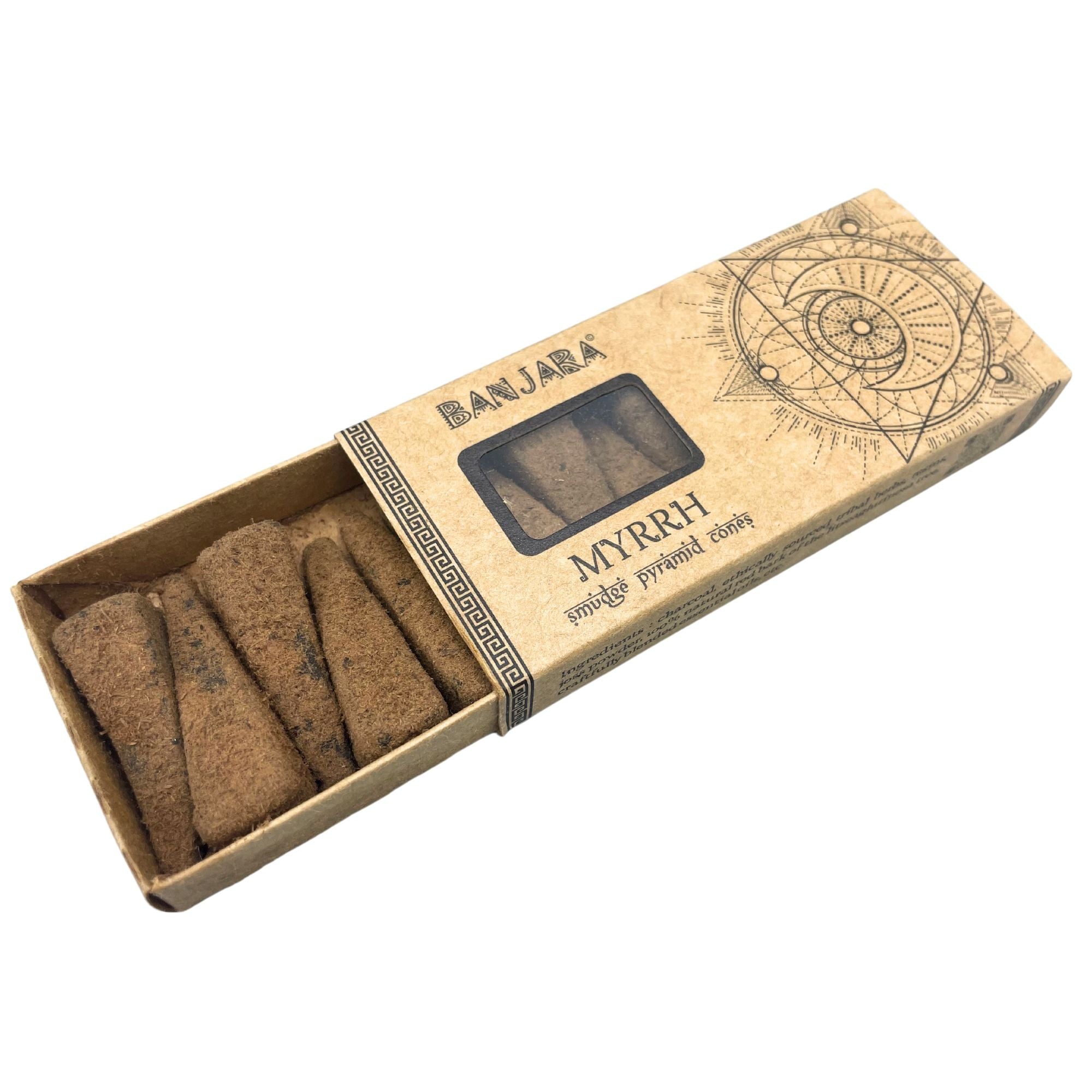 Banjara Smudge Pyramid Cones -  Myrrh