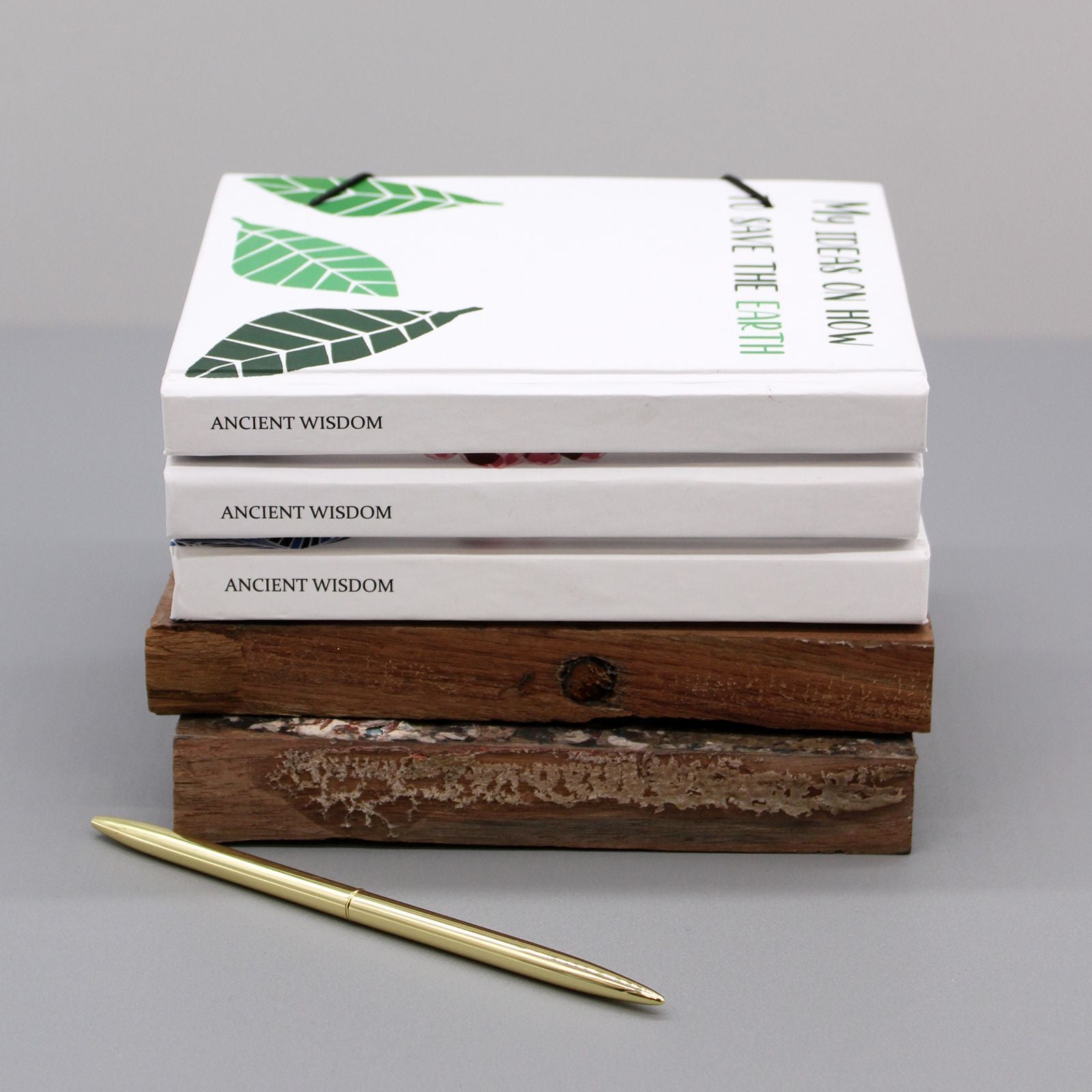 Small Notebook with strap - Leaves on the same tree