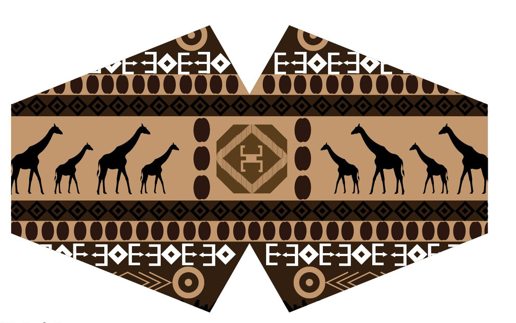 Reusable Fashion Face Covering - African Tribal  (Adult)