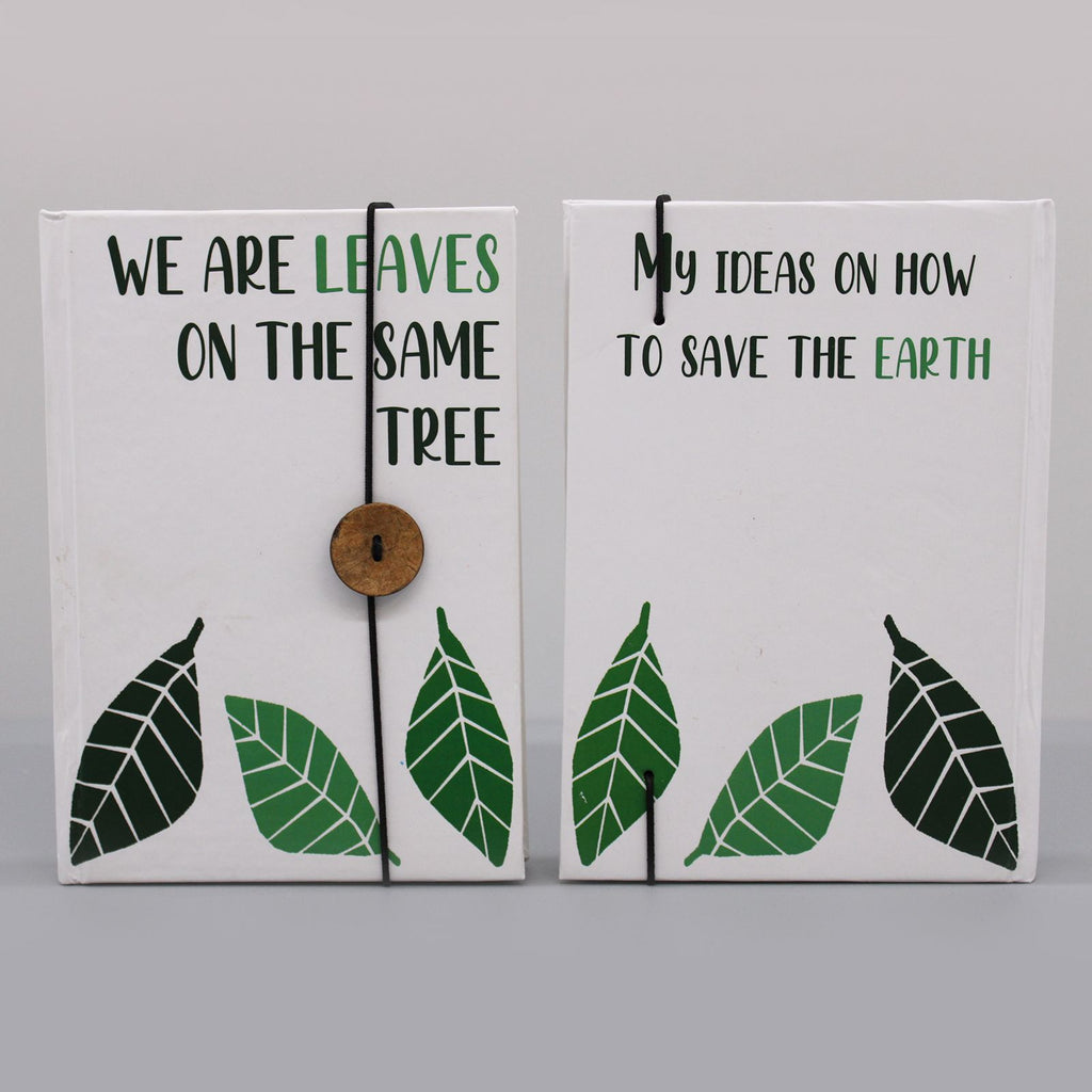 Small Notebook with strap - Leaves on the same tree