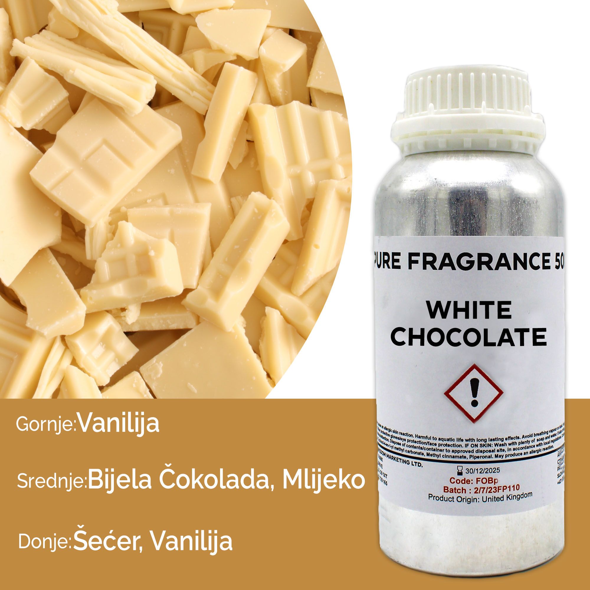 White Chocolate Pure Fragrance Oil - 500ml