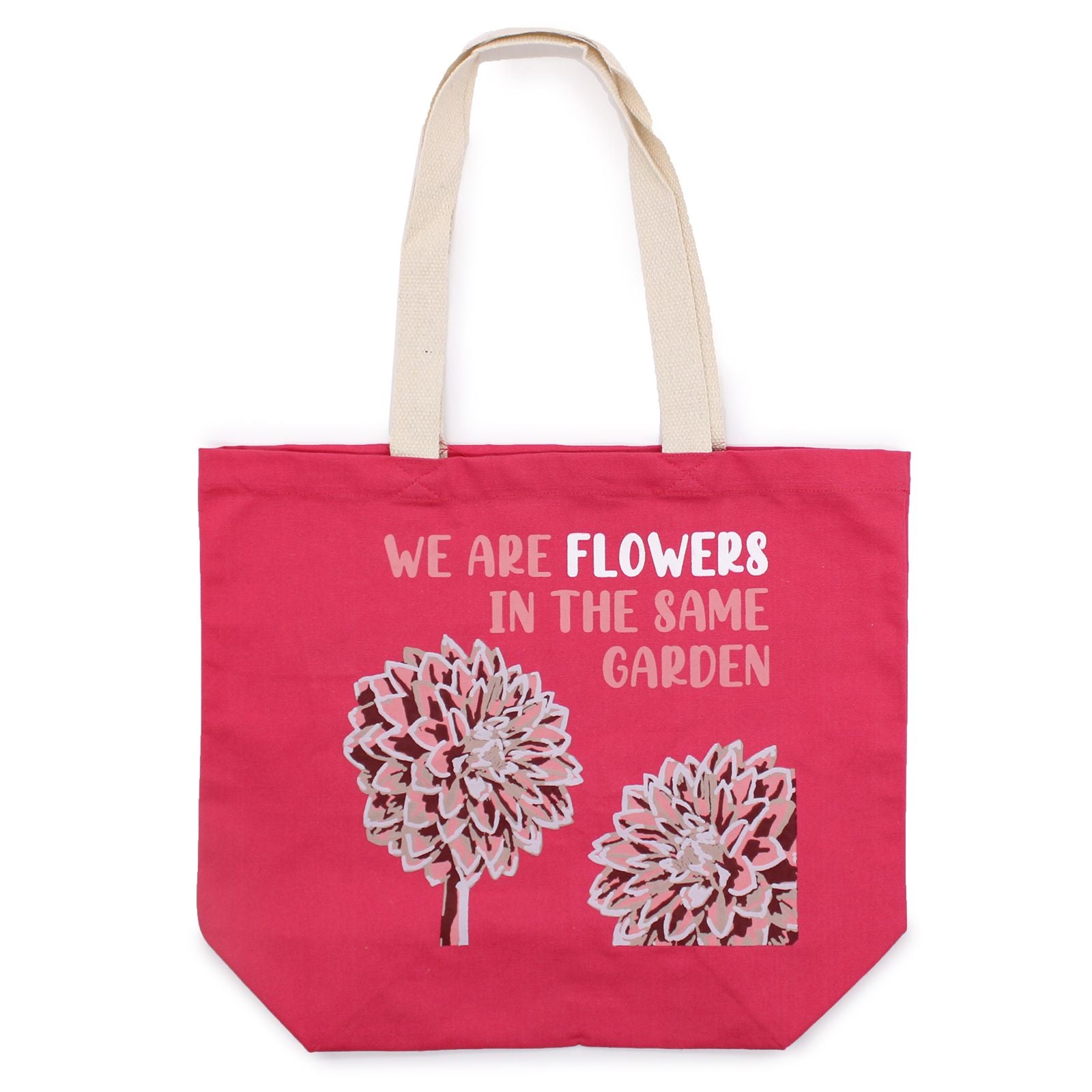 Printed Cotton Bag - We are Flowers - Olive